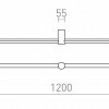 RENDL CLARIS 120 přisazené svítidlo černá mléčný akryl 230V LED 2x12W 3000K R14412