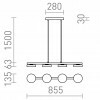 RENDL ARETHA IV závěsné svítidlo černá 230V LED 4x12W 3000K R14424