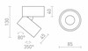 RENDL ALBANO přisazená černá/zlatá 230V LED 5W 3000K R14426