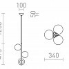 RENDL ETHERIA závěsné svítidlo černá opálové sklo 230V E27 3x11W R14484