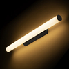 RENDL RIVIER LED nástěnná lampa, podélná černá/mléčný akryl R14492