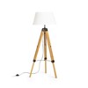 RENDL ALVIS/AMBITUS 46 stojanová lampa lampa bílá bambus/černá 230V E27 15W R14500