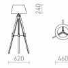 RENDL ALVIS/AMBITUS 46 stojanová lampa lampa bílá bambus/černá 230V E27 15W R14500