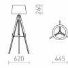 RENDL ALVIS/RIDICK stojanová lampa lampa lesklá černá zlatá fólie/bambus/černá 230V E27 15W R14501