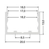 SLC montážní hliníkový profil pro 230V LED pásky 965mm