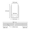 SLC profil pro Neon Flex 230V SideBend 1m hliník