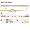 SLC LED pásek COB barevný 12W/m 1050lm/m zelená 24V IP67 5m