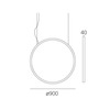 Artemide závěsné svítidlo O Outdoor 43 W 3000K průměr 90 cm