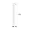 Artemide venkovní LED svítidlo Chilone Pole 250 14 W 220-240 V 3000K rez