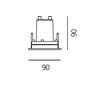 Artemide LED vestavné svítidlo Ego 90 Square 3,5 W 3000K 24° IK10