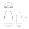 Artemide venkovní nástěnné svítidlo Molla 12 W 220-240 V 3000K antracit