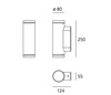 Artemide venkovní nástěnné svítidlo Calumet 8 4 W 3000K 220-240 V 8°