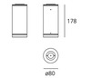 Artemide stropní svítidlo Calumet 8 4 W 220-240 V 3000K 25°