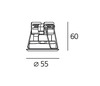 Artemide vestavné LED svítidlo Ego 55 Flat 1,2 W 3000K 32° IK10