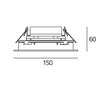 Artemide vestavné LED svítidlo Ego 150 Flat Square 6 W 3000K 37°