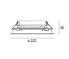 Artemide LED vestavné svítidlo Ego 220 Flat 14 W 3000K kruhové 4°