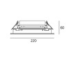 Artemide vestavné LED svítidlo Ego 220 Square 14 W 3000K