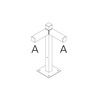 Artemide venkovní sloupek Walking Pole 600 Architectural Outdoor, 2x90° hlavice, 60 cm