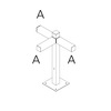 Artemide venkovní svítidlo Walking Pole 600 Architectural Outdoor 3x180° hlavic