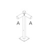Artemide venkovní svítidlo Walking Pole 900 Architectural Outdoor, 2x90° hlavice