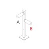 Artemide venkovní svítidlo Walking Pole 900 Architectural Outdoor, 2 hlavice 90°