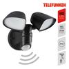 BRILONER TELEFUNKEN LED venkovní bodové svítidlo s čidlem, 21,8 cm, 20 W, černá TF 304605TF