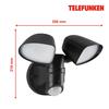 BRILONER TELEFUNKEN LED venkovní bodové svítidlo s čidlem, 21,8 cm, 20 W, černá TF 304605TF