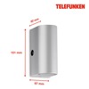 BRILONER TELEFUNKEN LED venkovní nástěnné svítidlo s čidlem, 15,1 cm, 10 W, stříbrná IP44 TF 307104TF