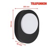 BRILONER TELEFUNKEN LED venkovní svítidlo 24,4 cm 8W 800lm černá TF 312005TF