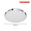 BRILONER TELEFUNKEN LED stropní svítidlo s čidlem, pr. 29 cm, 16 W, bílé-chrom IP44 TF 318408TF