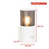 BRILONER TELEFUNKEN venkovní nástěnné svítidlo, pohybové čidlo, ochrana proti stříkající vodě, kouřové sklo, bílé 322306TF