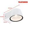 BRILONER TELEFUNKEN LED venkovní nástěnné svítidlo, IP54 voděodolné a prachotěsné, bílý hliník 323006TF