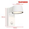 BRILONER TELEFUNKEN LED nástěnné svítidlo, pohybové čidlo, soumrakový senzor, bílé 323106TF
