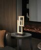 WOFI Stolní lampa Pescara 1x 21W LED 2350lm 3000K černá + dřevo 8023-206