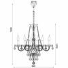 ACA Lighting Crystal závěsné svítidlo BLK80046PCG