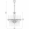 ACA Lighting Crystal závěsné svítidlo BLK80286PCG