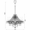 ACA Lighting Crystal závěsné svítidlo BLK80418PCC