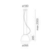 Artemide NUR MINI závěs.  halogen 200W R7S anodiz. A244010