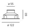 Artemide Ego 55 Flat pochozí hliník 14d 3000K kruh T40000SPW00