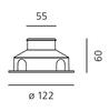 Artemide Ego 55 Flat pochozí hliník EL 3000K čtverec T40001ELPTW00