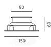 Artemide Ego 90 Flat pochozí hliník EL 3000K  čtverec T40005ELPTW00