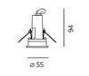 Artemide Ego 55 downlight EL 3000K kruh Inox IK10 T4080ELPTW00