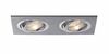 BPM Vestavné svítidlo Aluminio Plata, kartáčovaný hliník 2x50W, 230V 155 3012GU