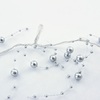 DecoLED LED světelný řetěz na baterie - stříbrné perly, ledově bílá, 10 diod, 1,3m