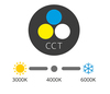 Ecolite SMD kruh 22.5cm, 18W, CCT, IP44, 1550lm LED-WSL-CCT/18W/CR