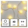 EMOS LED světelný cherry řetěz – kuličky 2,5 cm, 4 m, venkovní i vnitřní, teplá bílá, časovač D5AW01