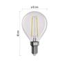 EMOS LED žárovka Filament Mini Globe / E14 / 1,8 W (25 W) / 250 lm / neutrální bílá ZF1201