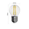 EMOS LED žárovka Filament Mini Globe / E27 / 3,4 W (40 W) / 470 lm / teplá bílá ZF1120