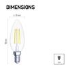 EMOS LED žárovka Filament svíčka / E14 / 6 W (60 W) / 810 lm / teplá bílá ZF3240