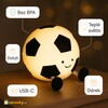 LED2 dětská lampička Fotbalový míč LED teplá bílá nabíjecí USB
